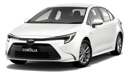 2025 white Toyota Corolla Hybrid training car